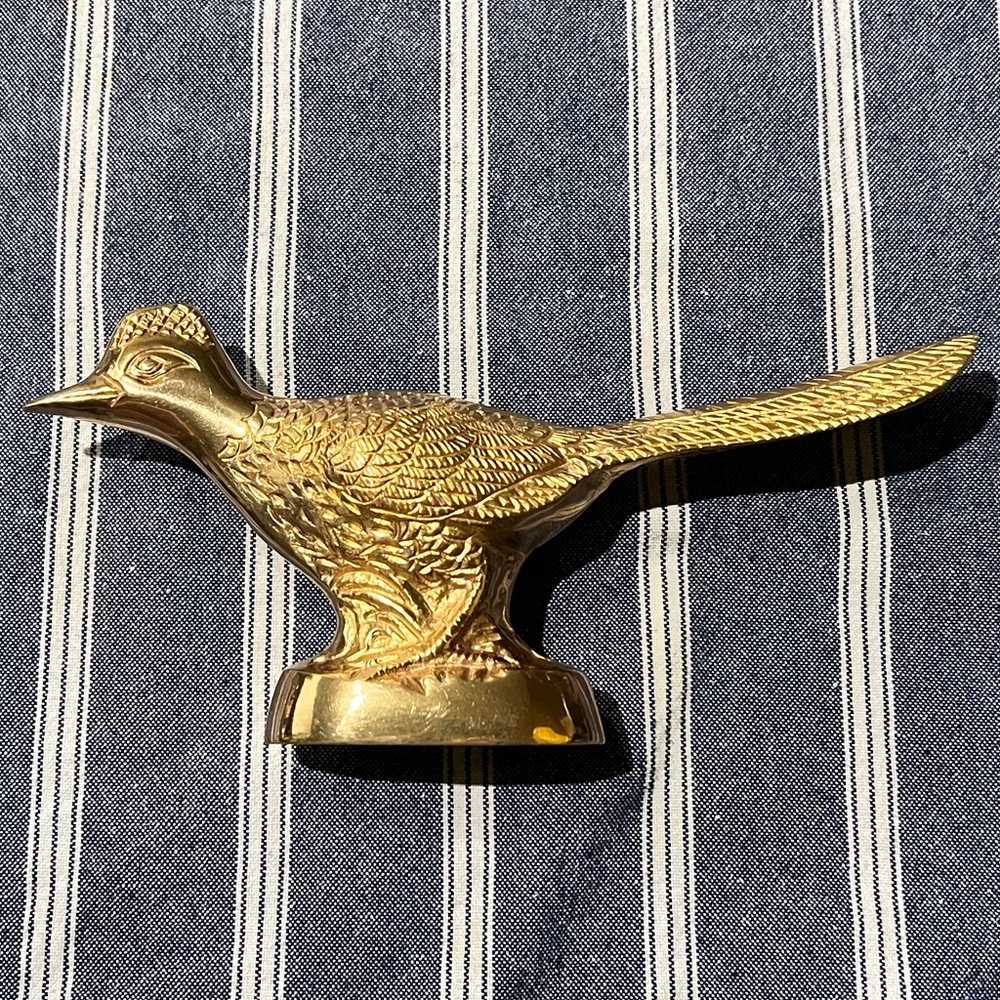 Vintage Mid-Century Modern Brass Roadrunner